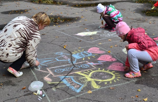 Рисование на асфальте