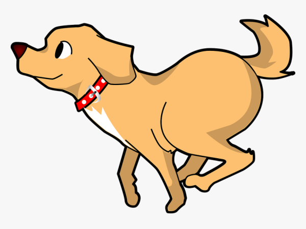 Мультяшная собака бежит