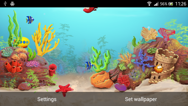 Фон для детского аквариума