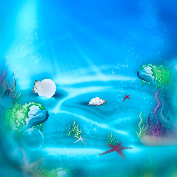 Морское дно мультяшное