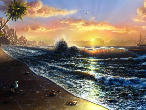 Сказочный морской пейзаж