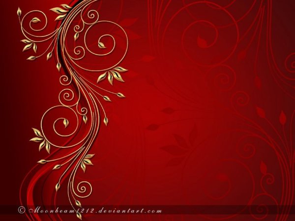 Красивый красный фон с узорами