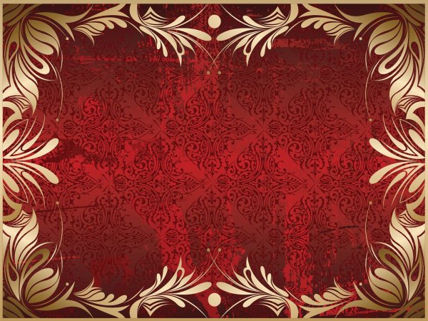 Красный фон с вензелями