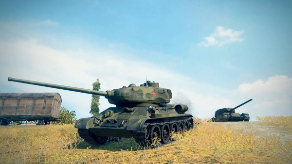 WOT на фон т-34