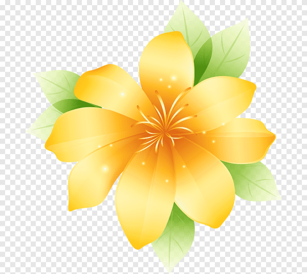 Цветочки на прозрачном фоне