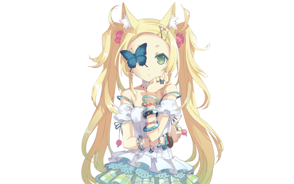 Аниме девочка на прозрачном фоне