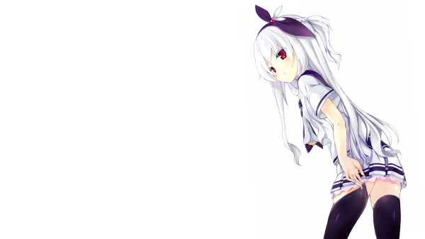 Анеметдевушка на белом фоне