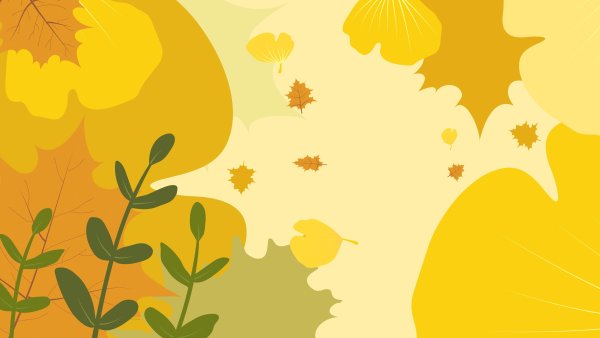 Желтые листья фон