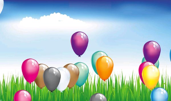 Баннер с воздушными шарами