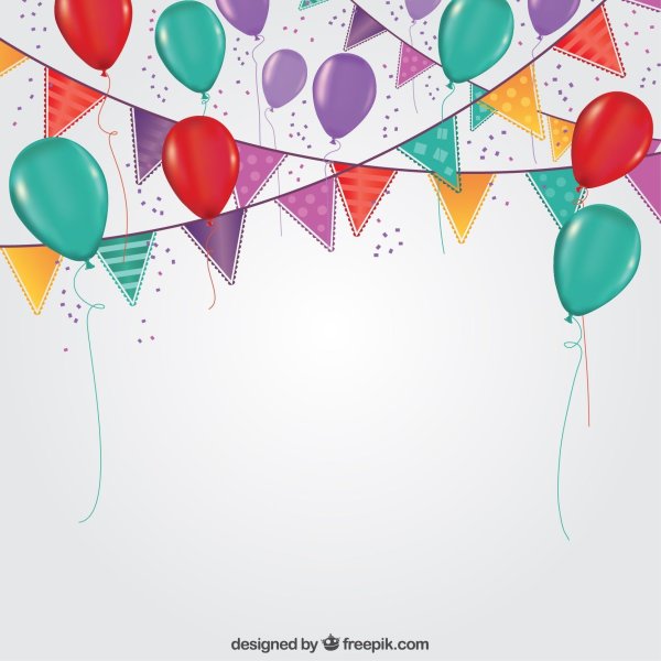 Праздничные флажки и шары