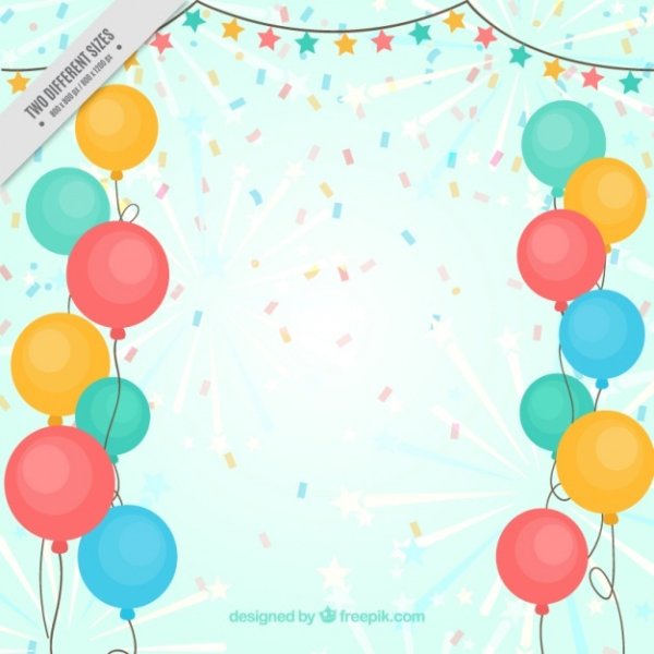 Фон с шарами по бокам