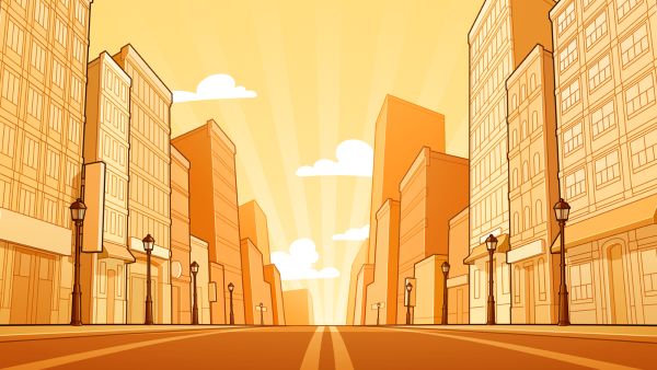 Мультяшный город