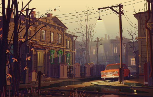 Город в мультяшном стиле