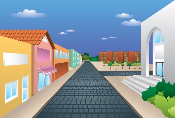 Мультяшный город