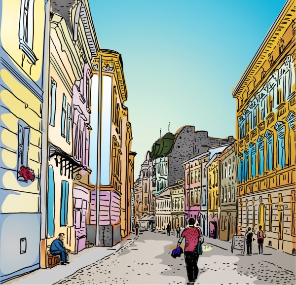 Улица иллюстрация