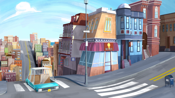 Мультяшный город