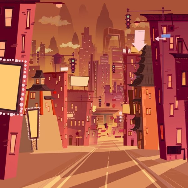 Город из мультфильма