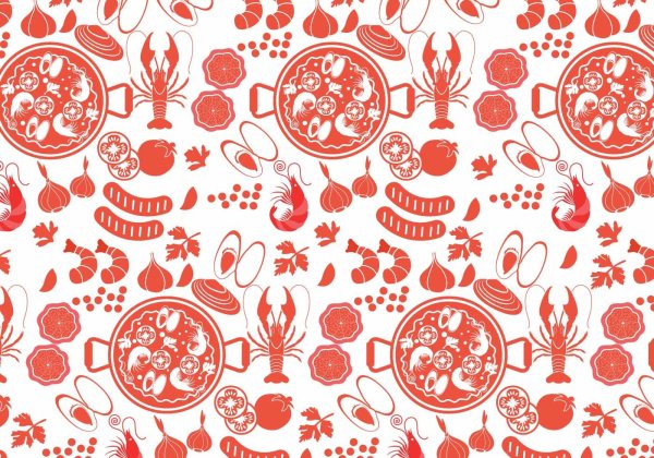 Векторный фон еда