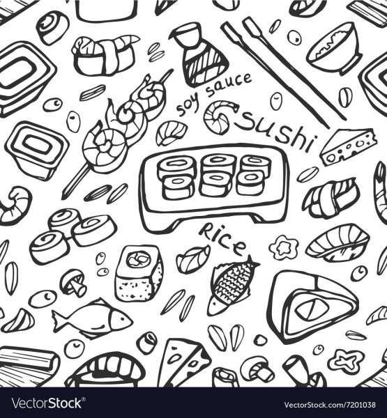 Роллы паттерн вектор