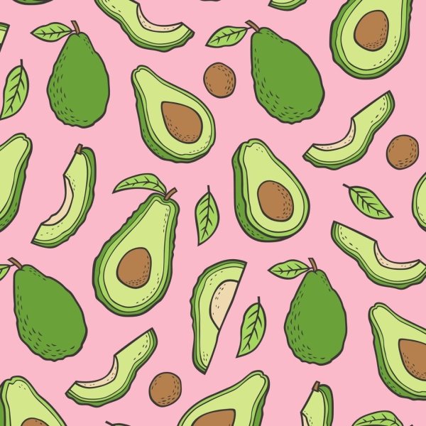 Ткань с принтом авокадо