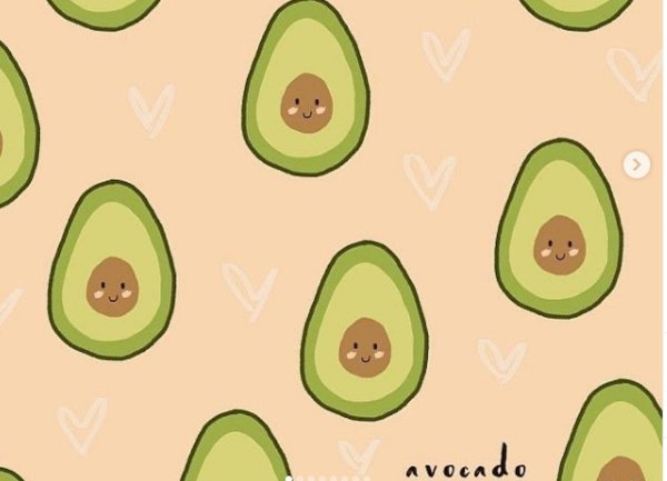 Фон с авокадо милый