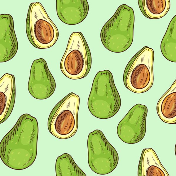 Авокадо паттерн вектор