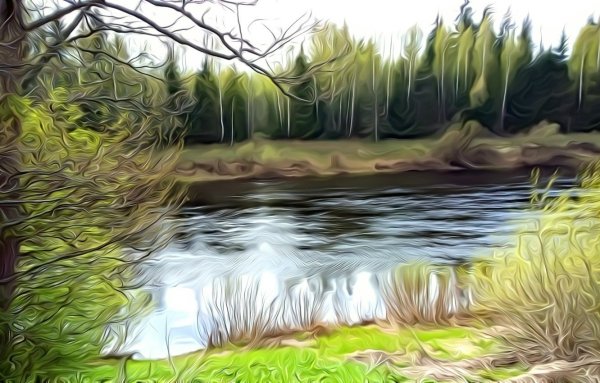 Нарисовать речку