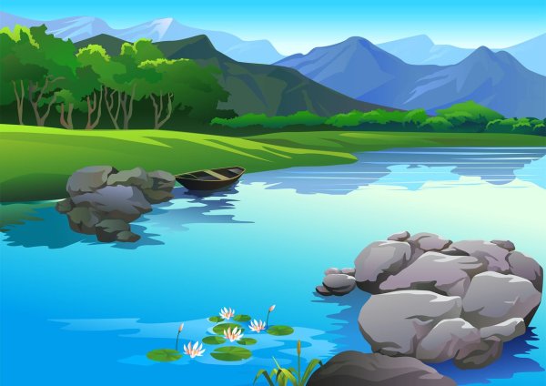 Река мультяшный