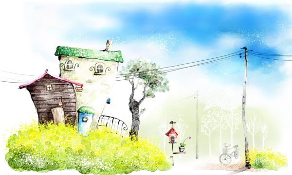 Обои с домиками