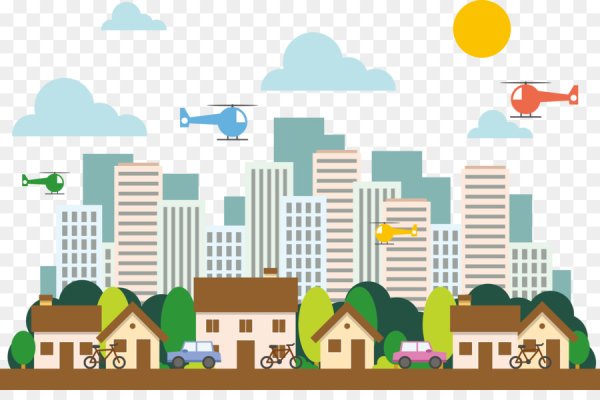 Город Векторная иллюстрация