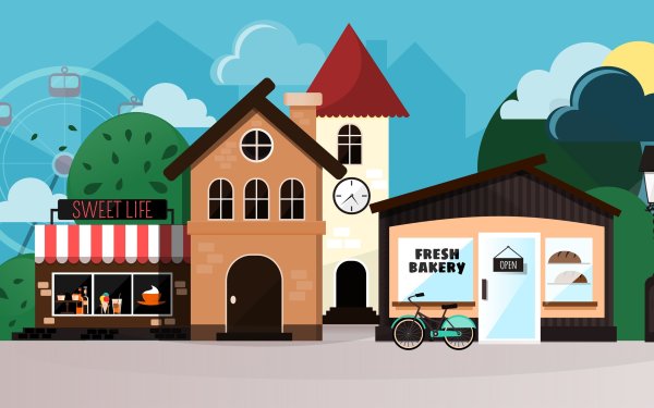 Мультяшная улица