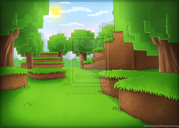 Мультяшный фон для МАЙНКРАФТА