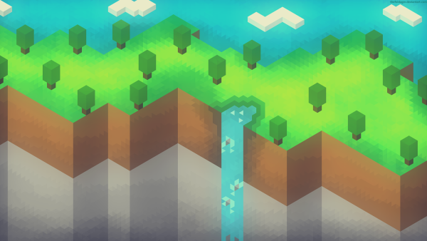 Мультяшный фон в стиле МАЙНКРАФТА