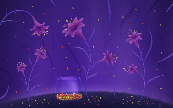 Сказочные цветы на рабочий стол