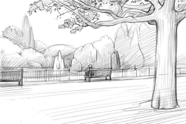 Парк карандашом