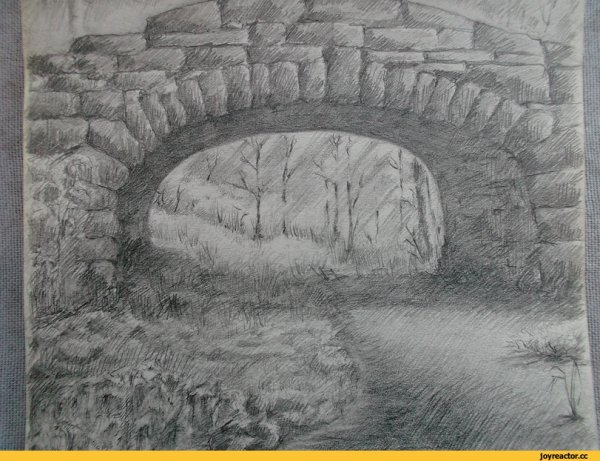 Задний план карандашом