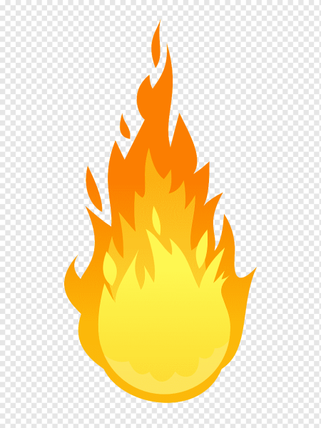 Огонь на прозрачном фоне