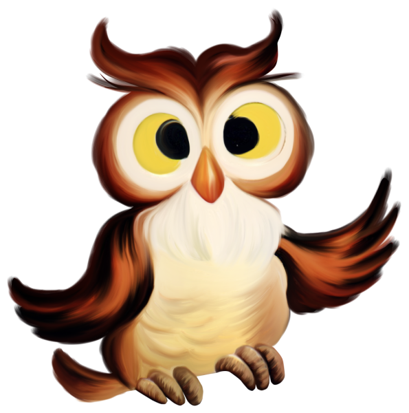 Сова клипарт на прозрачном фоне