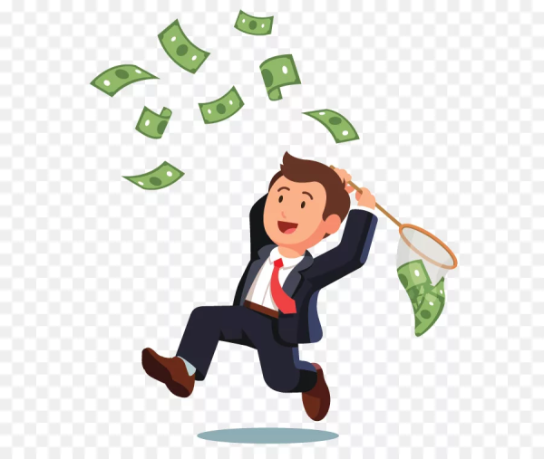 Пачка денег без фона