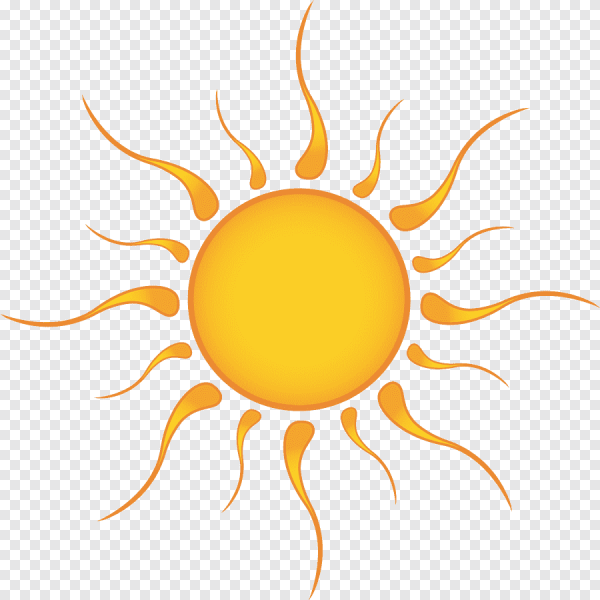 Солнце на прозрачном фоне