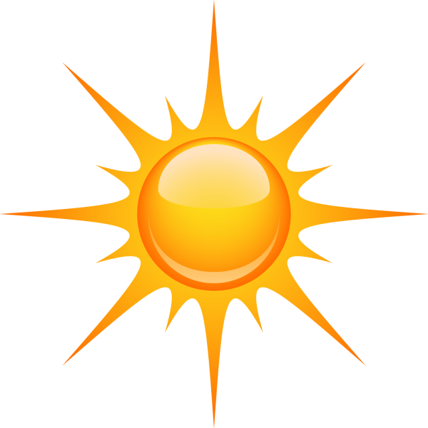 Солнце на прозрачном фоне
