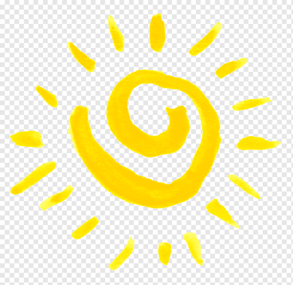 Солнце нарисованное на белом фоне