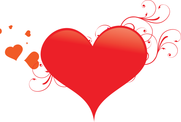 Сердечки на прозрачном фоне