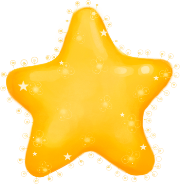 Желтая пятиконечная звезда