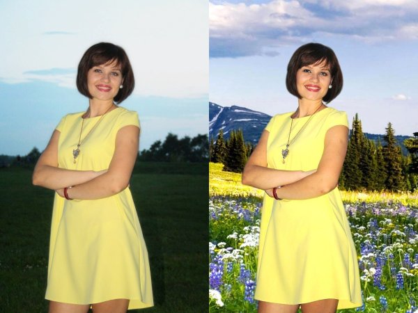 Изменение фона фотографии