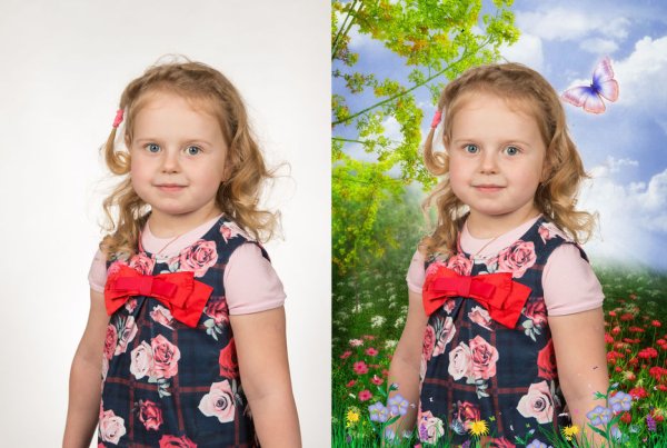 Изменение фона до и Посл