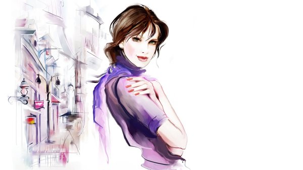 Красивая женщина рисунок