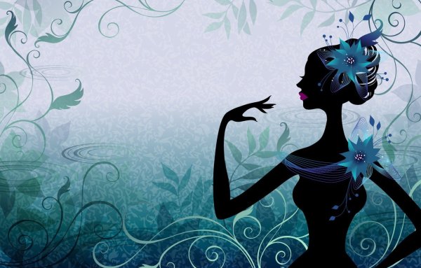 Абстрактный силуэт девушки