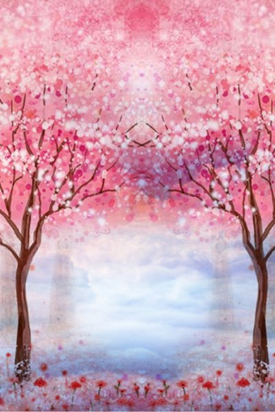 Фон Сакура акварель