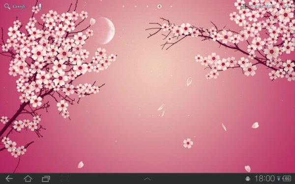 Ветка Сакуры на розовом фоне